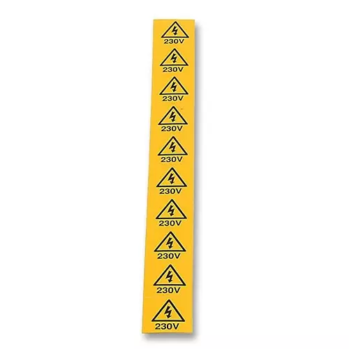 TE CONNECTIVITY Label, 230V , 13024 (Pack of 10)