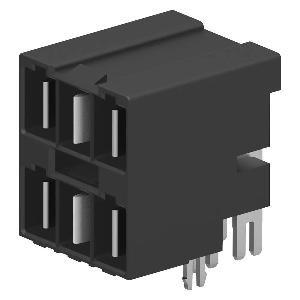 TE CONNECTIVITY Conn, Header, R/A, 6Pos, 2Row, Th, 2204535-1