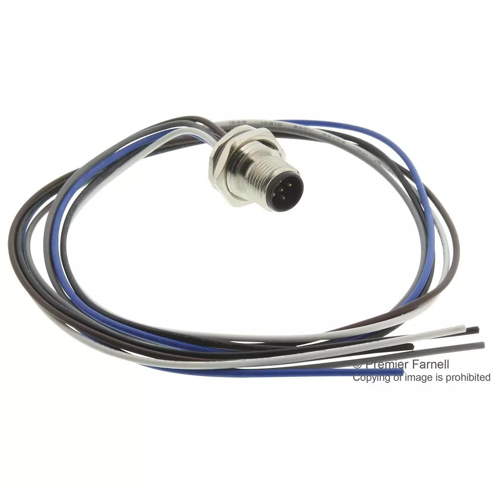 TE CONNECTIVITY Sensor Cord, 5P M12 Plug-Free End, 0.5M, T4171010405-002