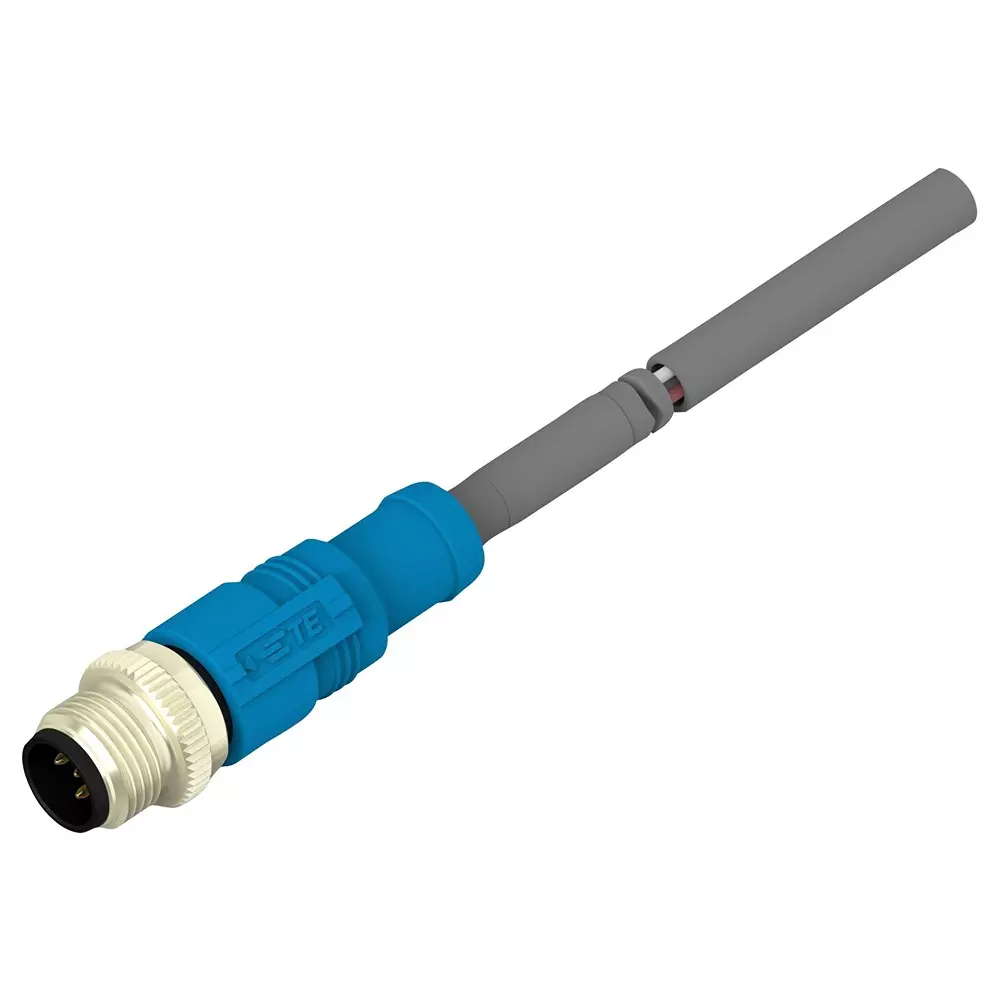 TE CONNECTIVITY Sensor Cord, 5P M12 Plug-Free End, 19.7", T4161120005-001