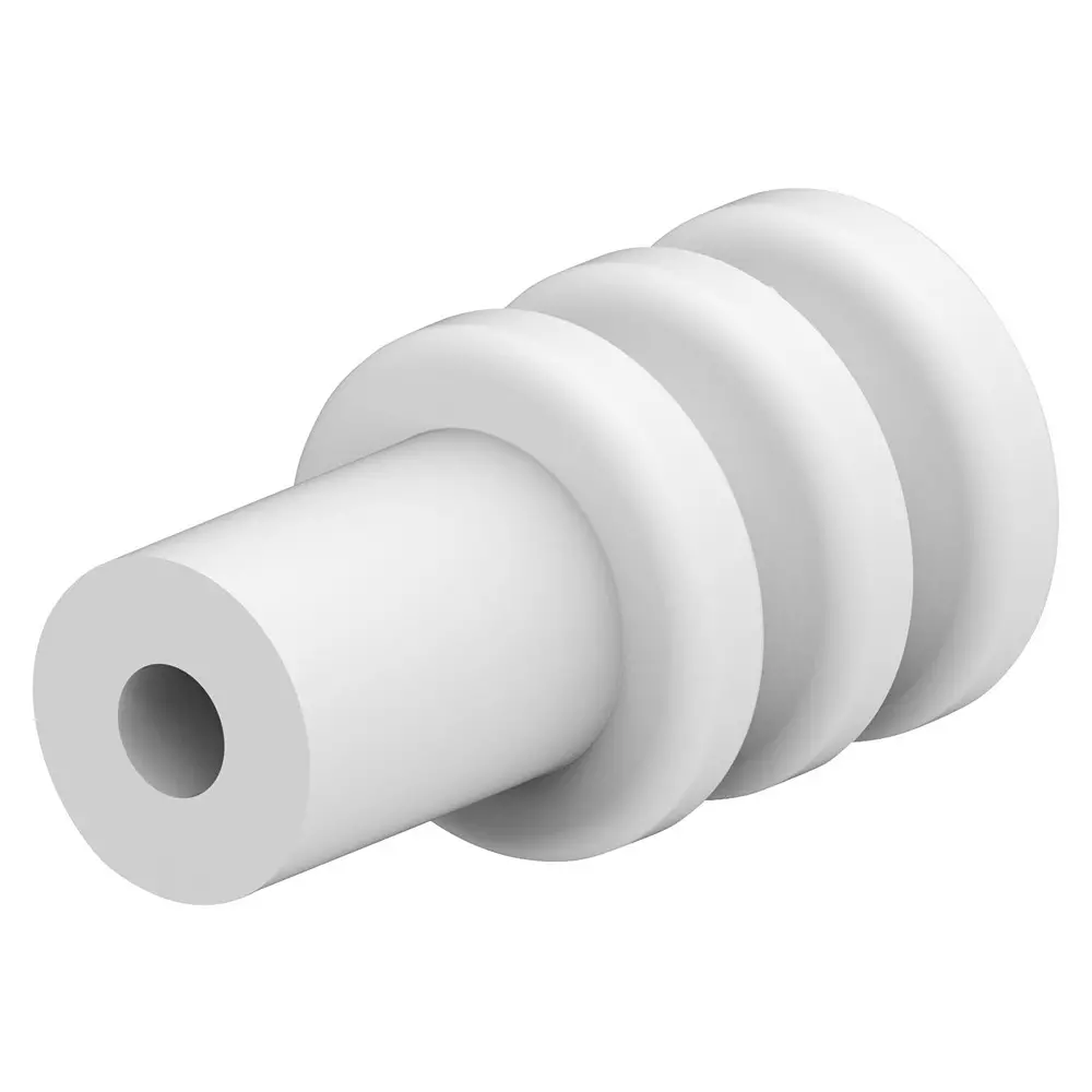TE CONNECTIVITY Single Wire Seal, Silicone, Natural, 1394132-1 (Pack of 100)