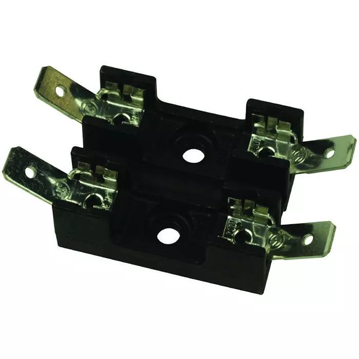 EATON ELECTRONICS Fuse Block, 6.3 X 32mm, Bolt In Mount, BK/S-8202-2-R