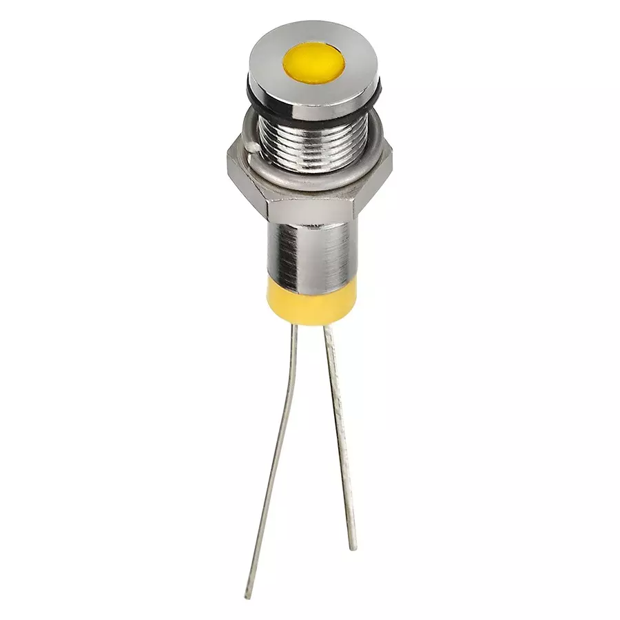 APEM Led Indicator, Panel, 6mm, Yellow, 2VDC, Q6F6CXXY02E