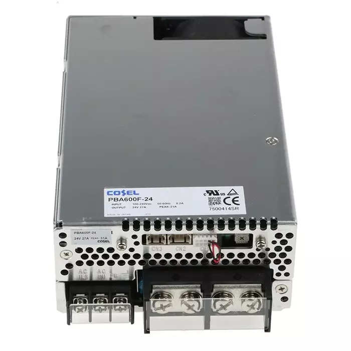 Cosel Switching Power Supply, PBA600F-24, 24 V DC, 27A, 648W, 1 Output, 120 - 350 V DC, 85 - 264 V AC, PBA600F-24
