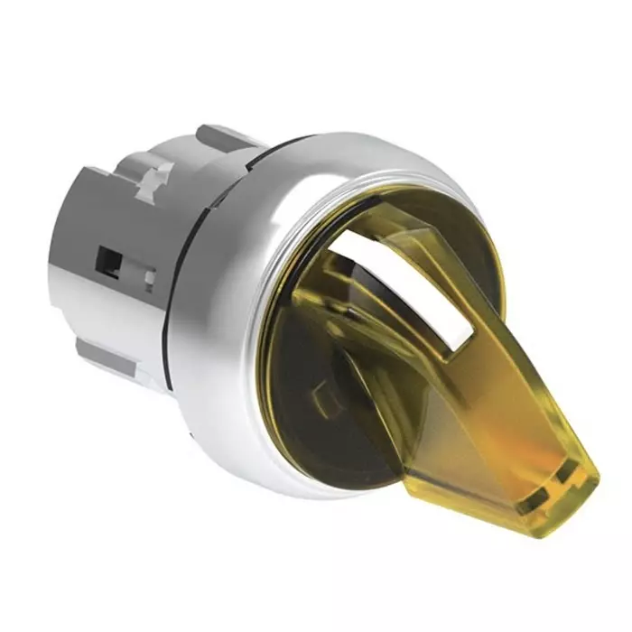 Lovato LPSSL12 Series 2 Position Selector Switch Head, 22 mm Cutout, Yellow Handle, LPSSL1205