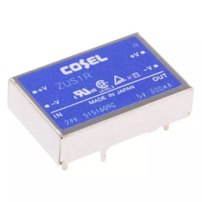Cosel DC-DC Converter, 12 V DC/ 130 mA Output, 18 - 36 V DC Input, 1.56W, Through Hole, +71°C Max Temp, -20°C Min, ZUS1R52412