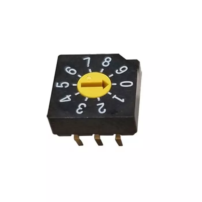 NIDEC COPAL ELECTRONICS GMBH SD-2000 Series BCD Rotary Switch 10 Position 100 mA Pin Terminal, SD-2010 (Pack of 2 Pcs)