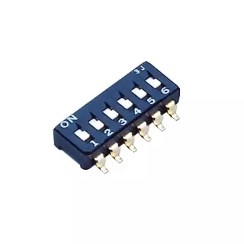 NIDEC COPAL ELECTRONICS GMBH Through Hole Mount Slide Switch 6PST On-Off 100 mA Slide, CFS-0600TB