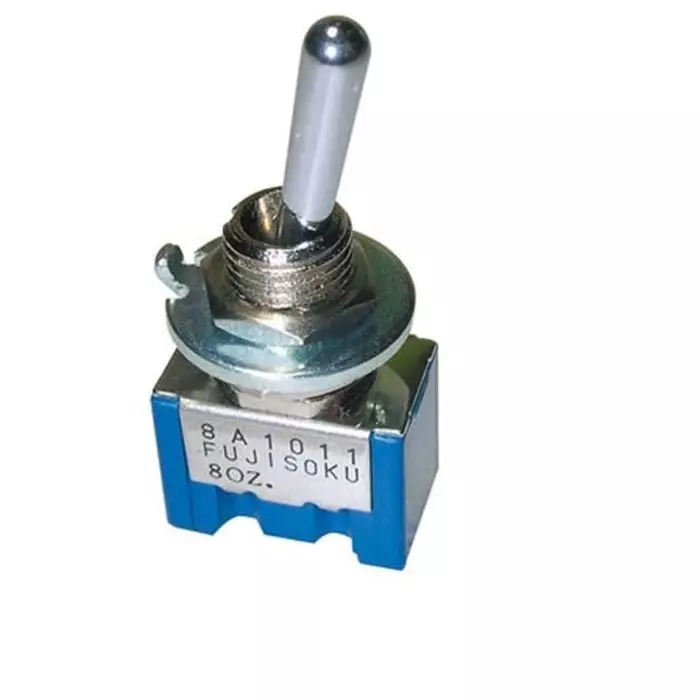 NIDEC COPAL ELECTRONICS GMBH Toggle Switch PCB Mount On-Off-On DPDT PC Straight Terminal, 8A2022-Z