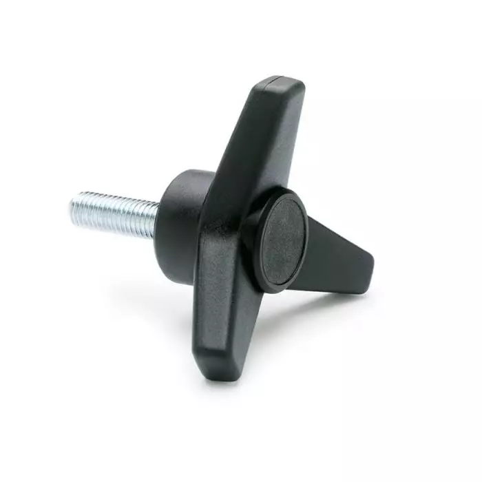 Elesa Glass Fibre Reinforced Polyamide Knob M10 x 30 Threaded Stud, 65692
