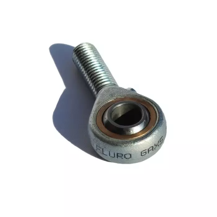 Fluro Galvanized Steel Rod End 14 mm Bore 78 mm Long Metric Thread Standard Male Connection Gender, GALXS14