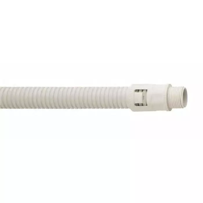 Flexicon External Thread Fitting Conduit Fitting 20mm Nominal Size M20 Nylon White, FLK20-M20W (Pack of 10 Pcs)