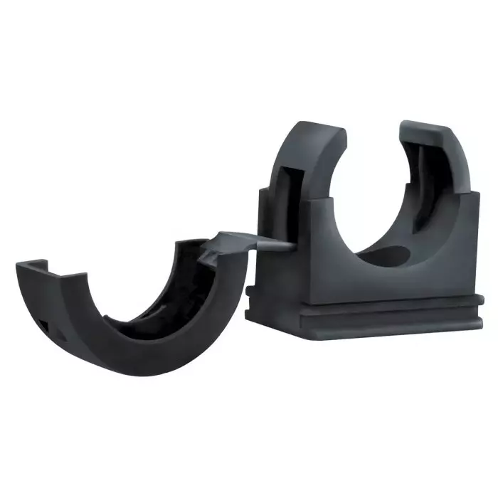 Flexicon Conduit Clip Conduit Fitting 42mm Nominal Size Nylon 66 Black, FCL42B (Pack of 5 Pcs)