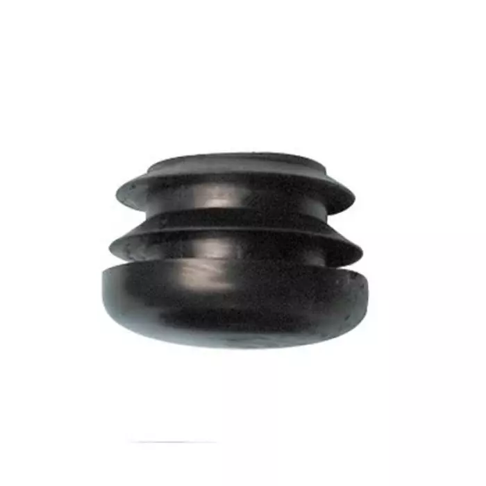 Guitel Hervieu Black Plastic Round End Cap, 702331 (Pack of 10 Pcs)
