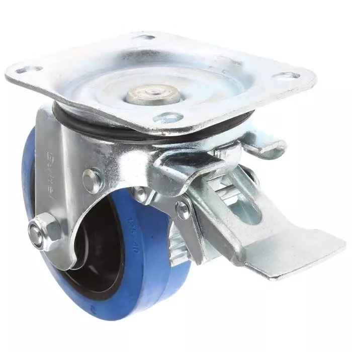 Guitel Hervieu Braked Swivel Castor Wheel 300 Kg Capacity 125 mm Wheel, 13817222