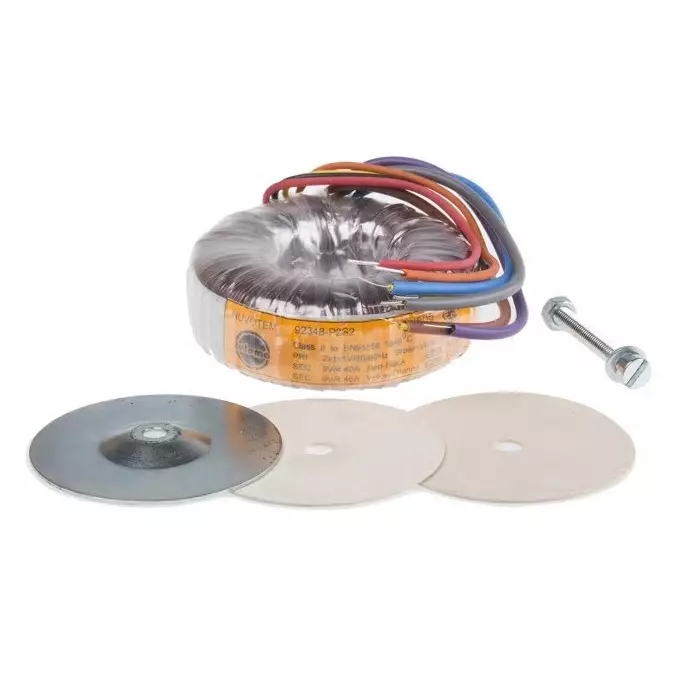 Nuvotem Talema Toroidal Transformer 115 V AC 230 V AC 2 x 9V AC 80VA 2 Output, 92420-P2S2