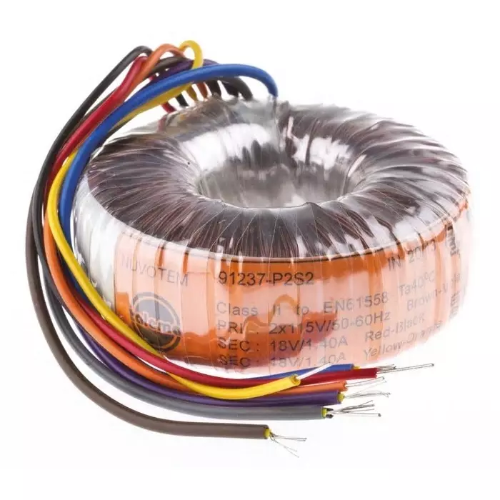Nuvotem Talema Toroidal Transformer 115 V AC 230 V AC 2 x 18V AC 50VA 2 Output, 91950-P2S2