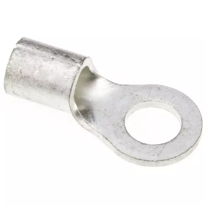 JST (JAPAN SOLDERLESS TERMINALS) R Uninsulated Ring Terminal 6mm Stud Size 6.6mm² to 10.5mm² Wire Size, 8-6 (Pack of 50 Pcs)