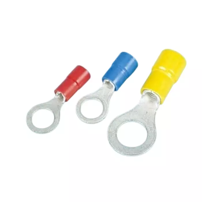 JST (JAPAN SOLDERLESS TERMINALS) FV Insulated Ring Terminal 4mm Stud Size 1mm² to 2.6mm² Wire Size Blue, FVWS2-4 (Pack of 100 Pcs)