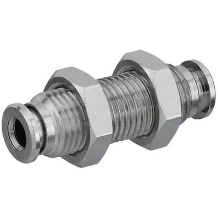 EMERSON – AVENTICS QR2-S-RSM Series Bulkhead Push In 10 mm to Push In 10 mm Push-in Connection Style, R412005054 (Pack of 10 Pcs)