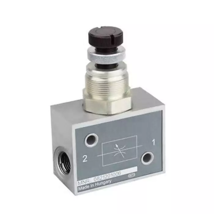 EMERSON – AVENTICS CH01 Series Threaded Flow Valve G 1/8 Female Inlet Port x G 1/8 Female Outlet Port, 0821201010