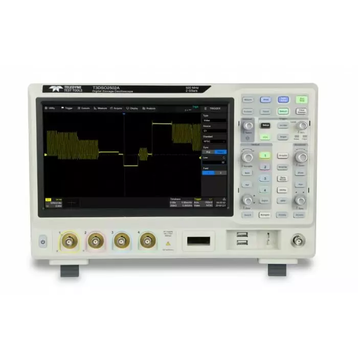 Teledyne LeCroy Bench Oscilloscope 500 MHz 4 Analogue Channels - RS Calibrated, T3DSO2502A