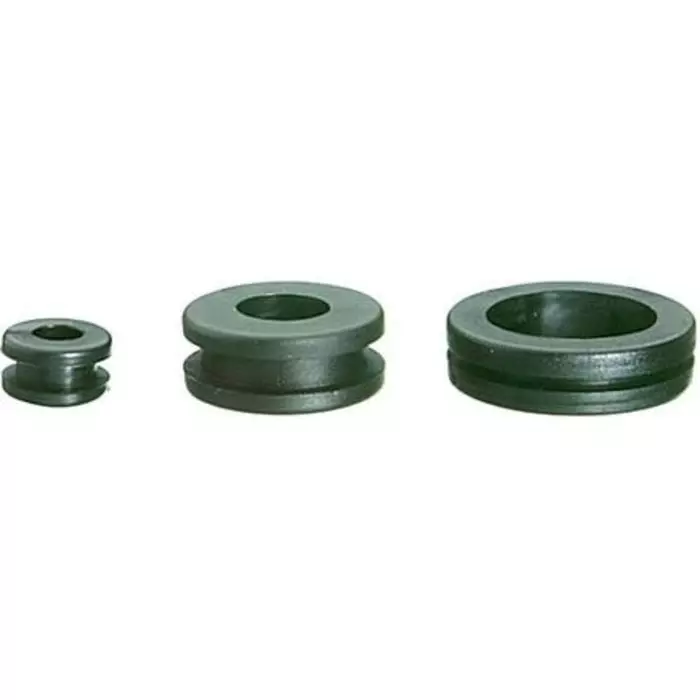 SES Sterling Cable Grommet DK Black PVC 9 mm for Maximum of 6 mm Cable Diameter, 1070021010 (Pack of 100 Pcs)