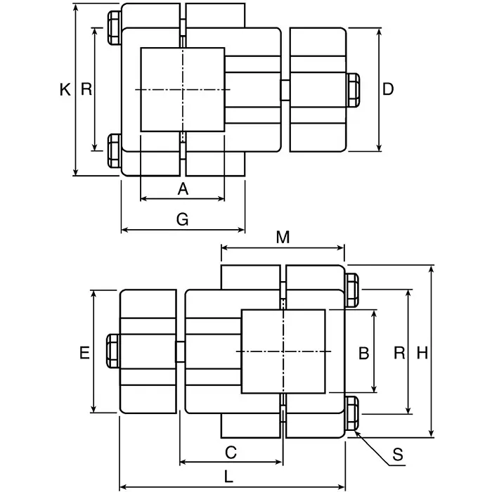 Rose+Krieger M5 Cross Clamp Connecting Component Strut Profile 30 mm, 103000050200