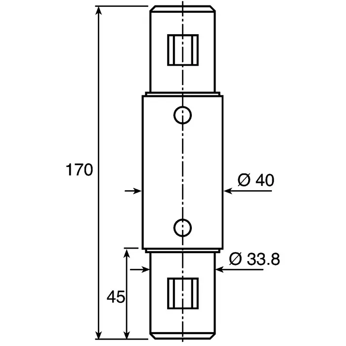 Rose+Krieger Coupling Connecting Component Strut Profile 40 mm, 14403410025