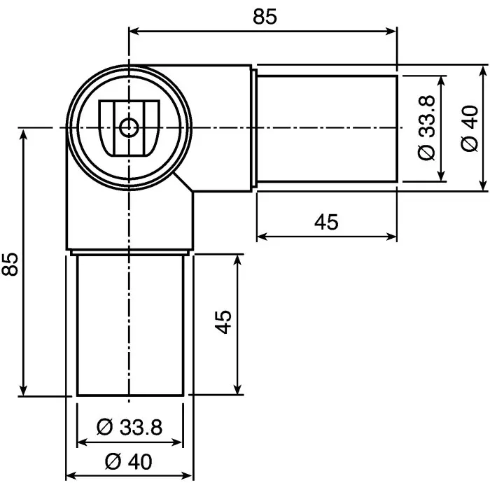 Rose+Krieger Corner Connector Connecting Component Strut Profile 40 mm, 11403422025