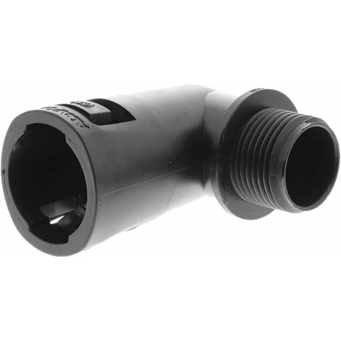 Adaptaflex 90° Elbow Conduit Fitting 21mm Nominal Size M20 Nylon 66 Black IP66 Rating, 7TCA296000R0596AL21/M20/C90/BL (Pack of 5 Pcs)