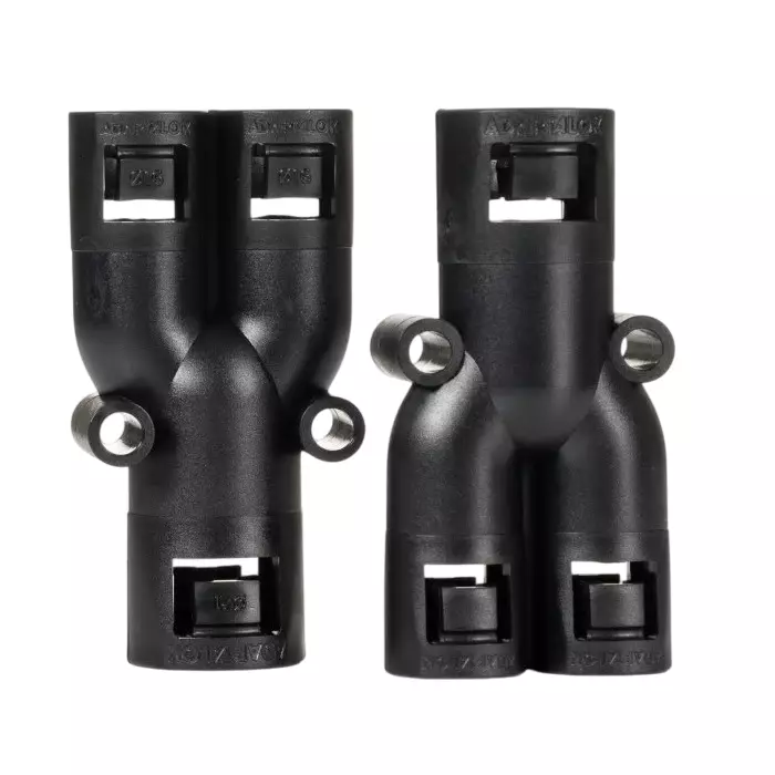 Adaptaflex Y Piece Conduit Fitting 16mm Nominal Size Nylon 66 Black IP66 Rating, AL211616/Y (Pack of 10 Pcs)