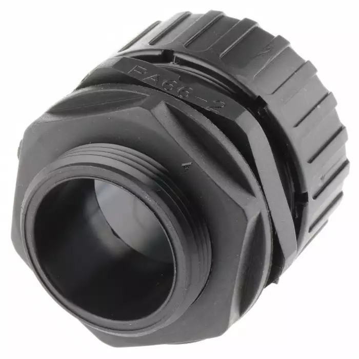 Adaptaflex Straight Conduit Fitting 32mm Nominal Size M32 Nylon 66 Black IP67 Rating, PF34/M32/A/BL (Pack of 2 Pcs)