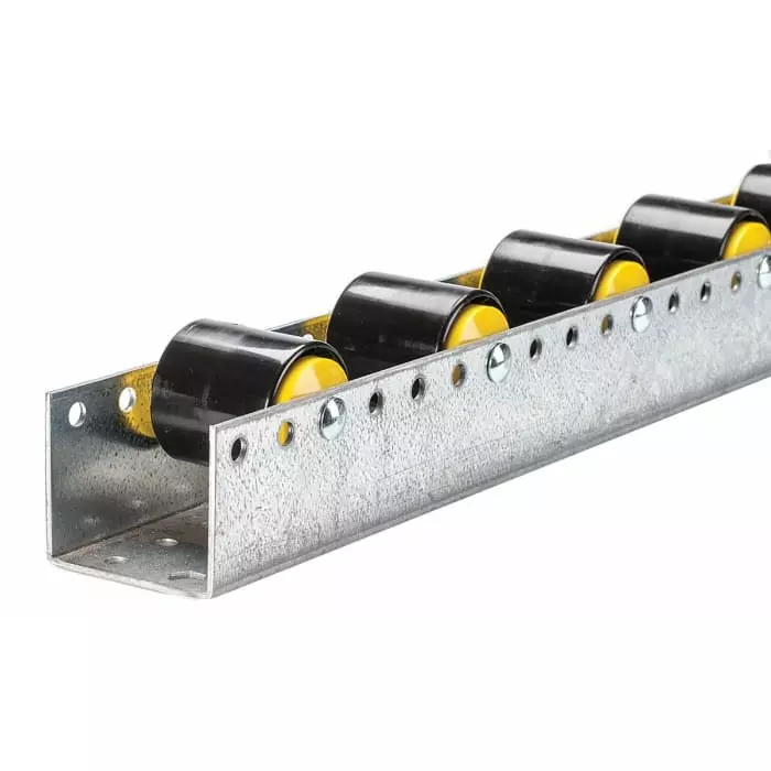 Interroll Roller Track Heavy Duty 50mm Diameter 51.3mm Width 962mm x 74mm, BU50(9WHEELS)
