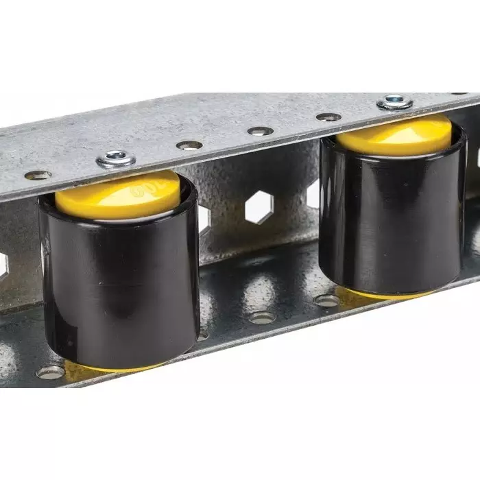 Interroll Roller Track Heavy Duty 50mm Diameter 51.3mm Width 962mm x 74mm, BU50(9WHEELS)