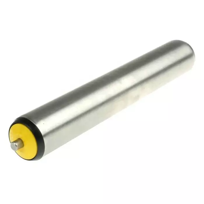 Interroll Stainless Steel Round Conveyor Roller Spring Loaded 50mm Dia. x 300mm L 1140N Load Capacity Stainless Steel, 17XQNAAKAC - 300