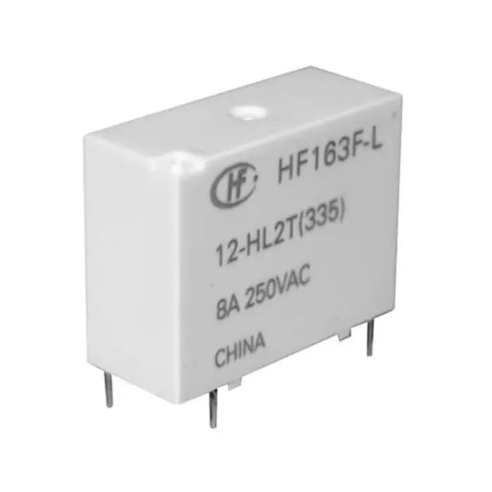 Hongfa Europe GMBH PCB Mount Latching Power Relay 24V DC Coil 10A Switching Current SPST, HF163F-L/24-HL2T (Pack of 2 Pcs)