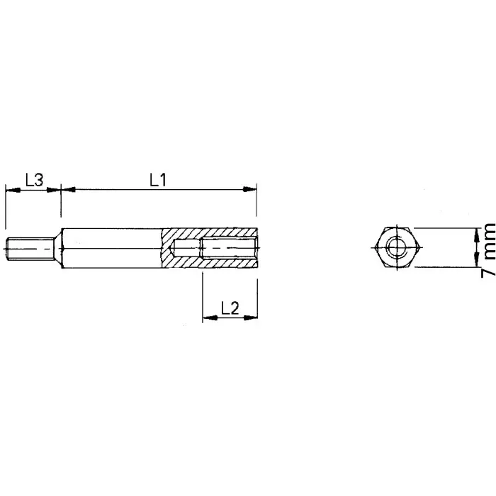 ESSENTRA COMPONENTS Standoff M4 Thread 5 mm Body Brass Male/Female, HTSB-M4-05-7-2