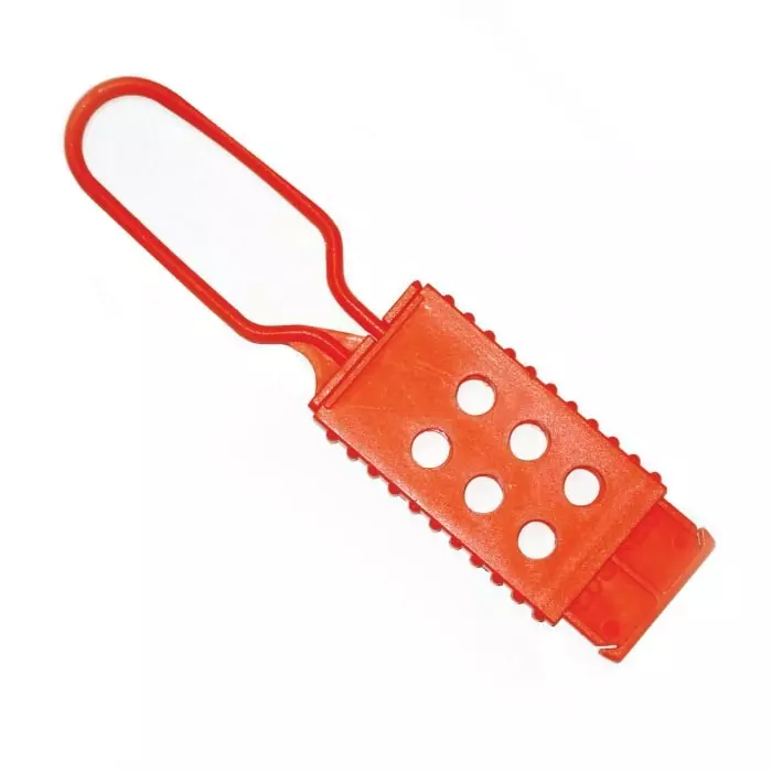 ABUS Red 6-Lock Plastic Hasp Lockout, 57219