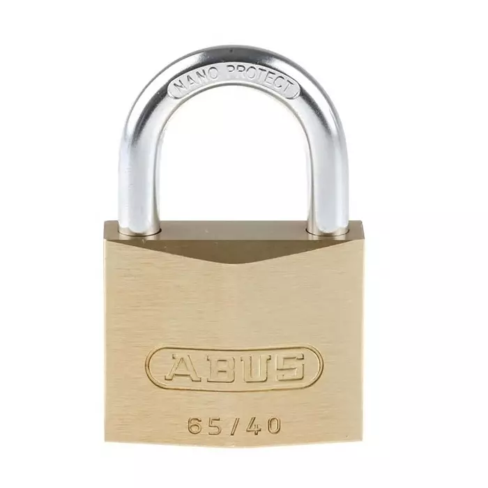 ABUS Key Weatherproof Brass Steel Padlock Keyed Alike 6 mm Shackle 65 mm Body, 65/40 KA6402