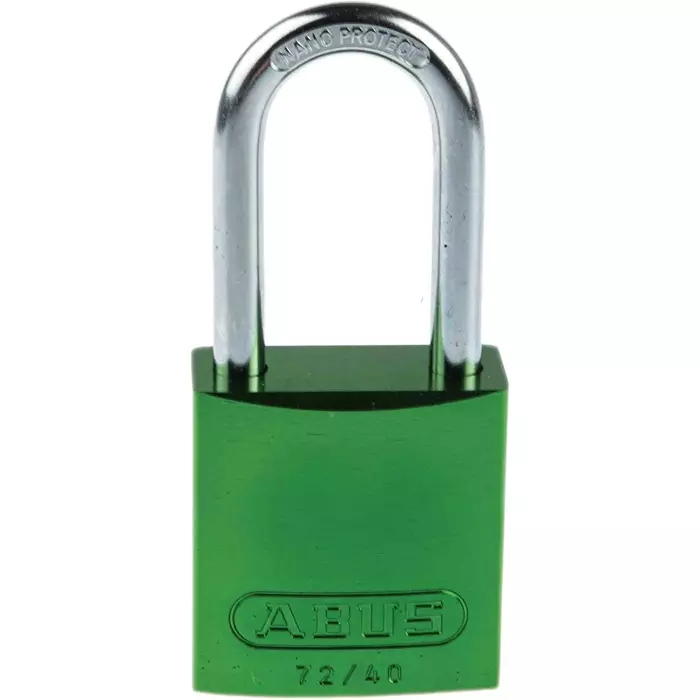 ABUS Key Weatherproof Aluminium Steel Safety Padlock 6.5 mm Shackle 39 mm Body, 43606