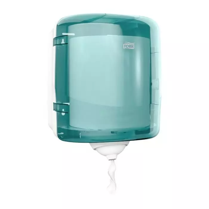 Tork Paper Towel Dispenser Wall Mounting Plastic White & Turqoise 239x331x255 mm, 473180