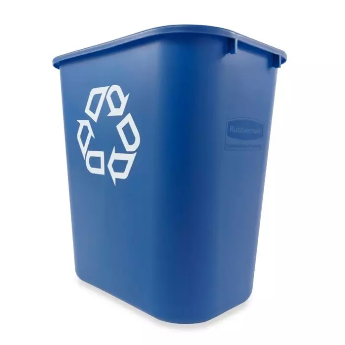 RUBBERMAID 39L Blue PE Waste Bin, FG295773BLUE