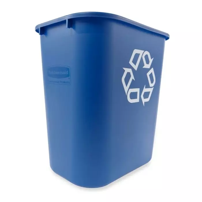 RUBBERMAID 39L Blue PE Waste Bin, FG295773BLUE