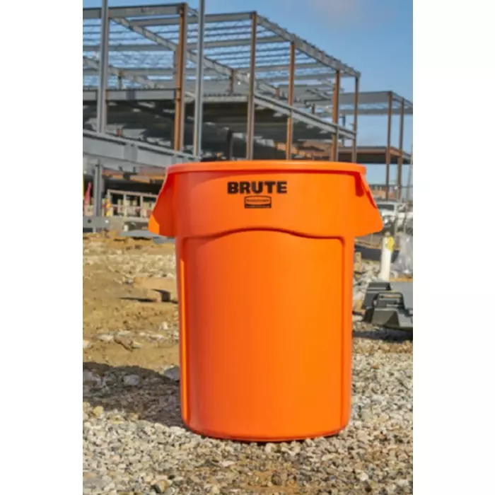 RUBBERMAID Brute Vented 44gal Orange Polypropylene Waste Bin, 2119307