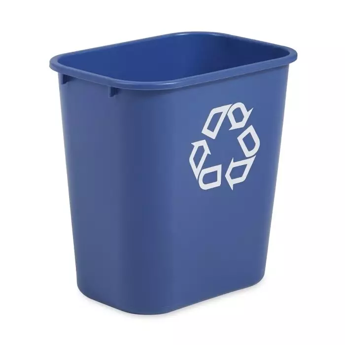 RUBBERMAID 27L Blue Polyethylene Waste Bin, FG295673BLUE