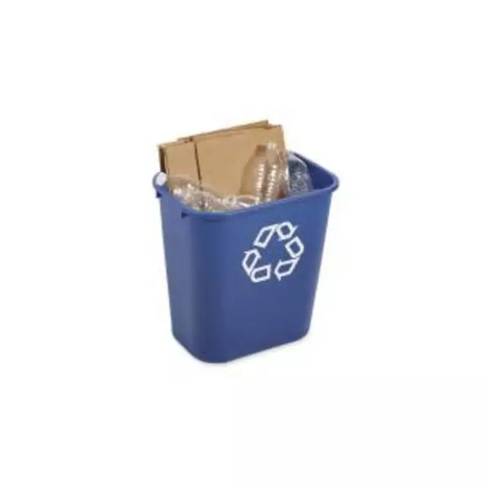 RUBBERMAID 27L Blue Polyethylene Waste Bin, FG295673BLUE