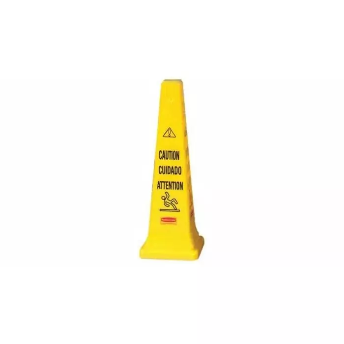 RUBBERMAID PE Wet Floor Cone 36 inch Yellow, FG627600YEL