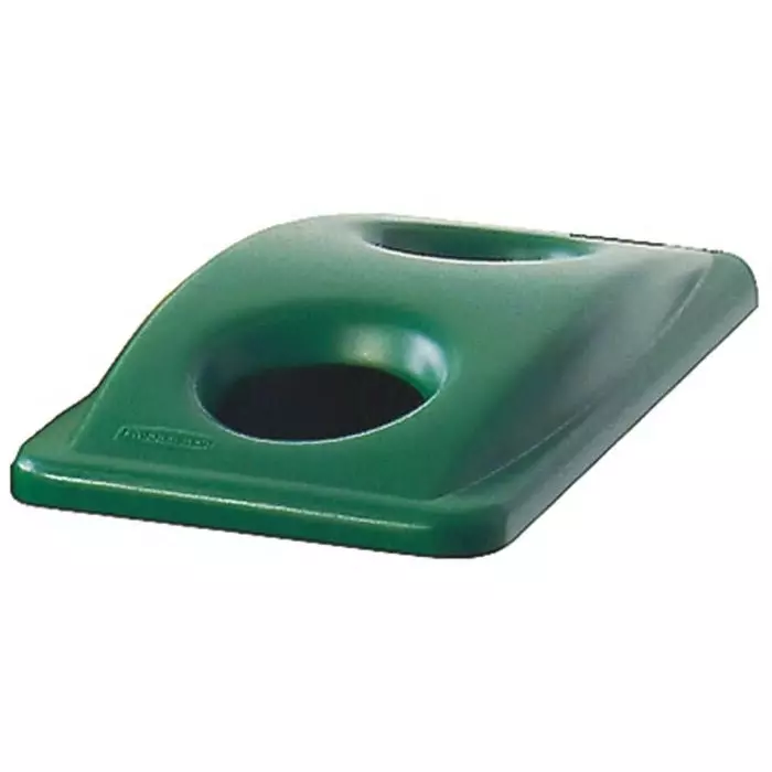 RUBBERMAID Bin Lid 519 mm Green Plastic for Slim Jim Container 70 mm, FG269288GRN