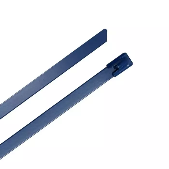 RS PRO Cable Tie Ball Lock 100x4.6 mm 316 Stainless Steel, Blue